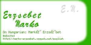 erzsebet marko business card